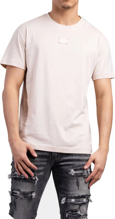 Emporio Armani EA7 Metal Logo T-Shirt Heren Lichtroze Roze