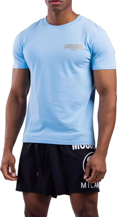Moschino Logo T-Shirt Heren Lichtblauw Blauw