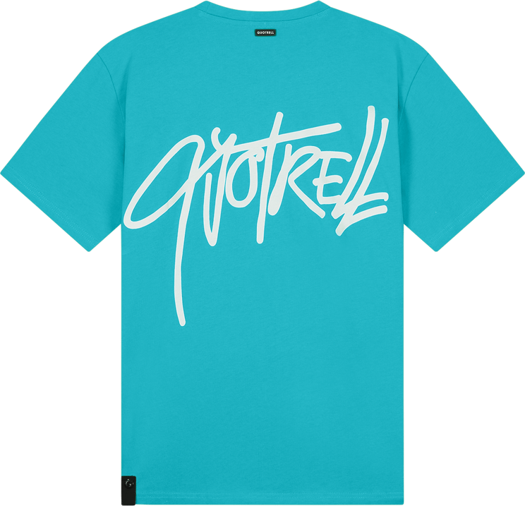 Quotrell Monterey T-shirt Dress | Aqua / White Blauw