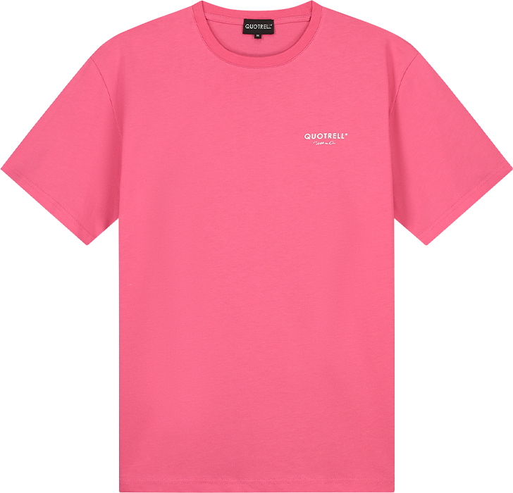 Quotrell Jaipur T-shirt | Pink/white Roze