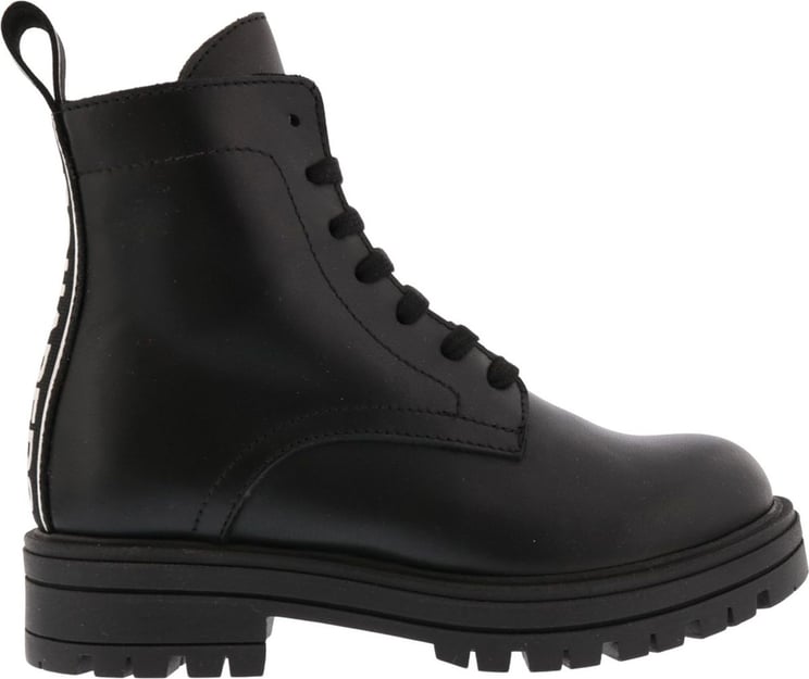 Dsquared2 Ankle Boot Lace Up Logo Zwart