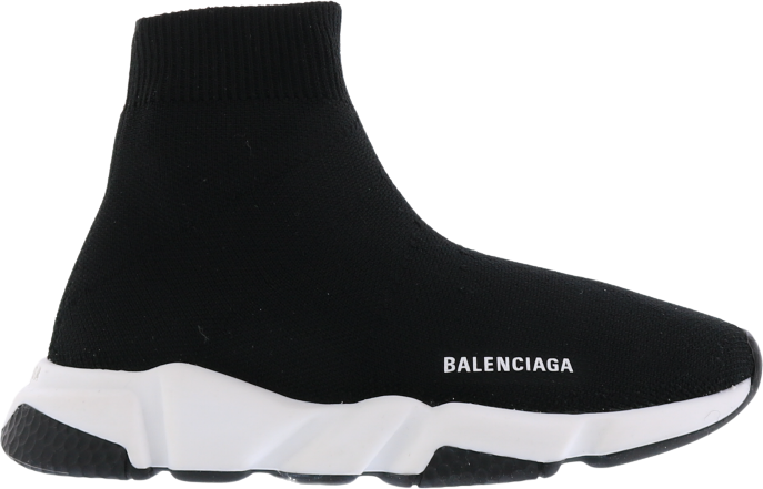 Balenciaga Kids Speed Knit Sneaker Zwart/Wit Zwart
