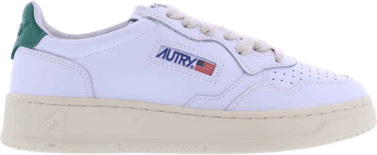 Autry Medalist Low White/Green Wit