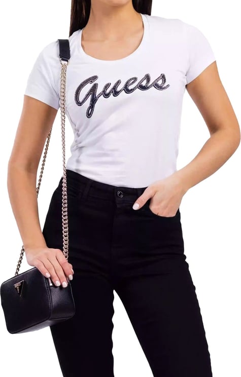 Guess Adriana T-Shirt Dames Wit Wit