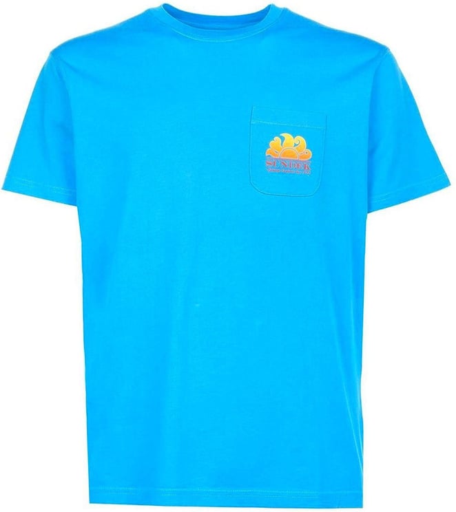 Sundek T-shirt Man New Herbert M028tej7800.67400 Blauw