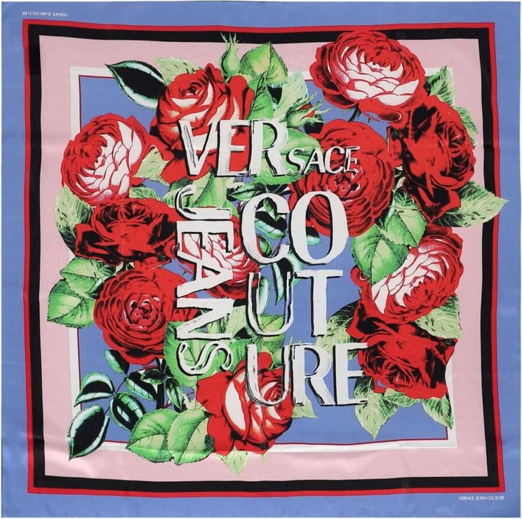 Versace Jeans Couture Roses Multicolor Foulard Scarf Divers Divers