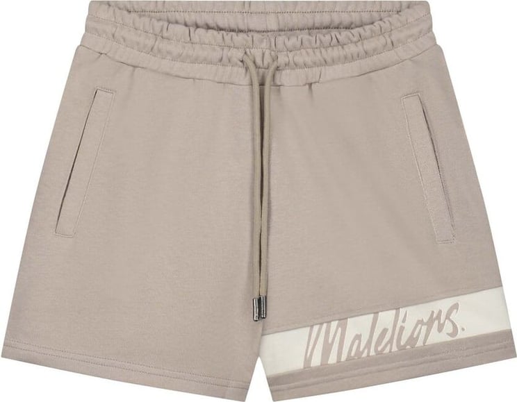 Malelions Captain Short - Taupe/Off-White Taupe