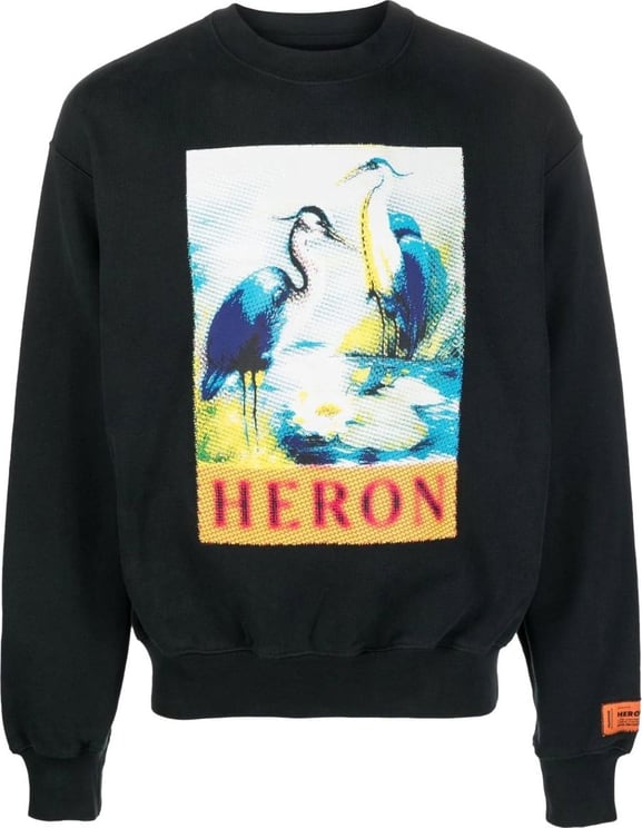 Heron Preston Halftone Heron Logo Sweatshirt Zwart