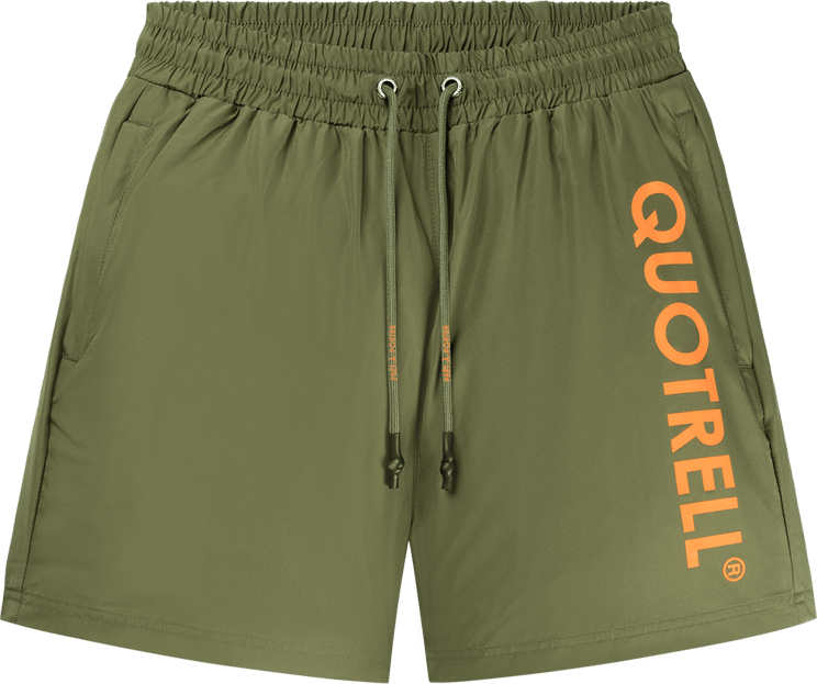 Quotrell Maui Swimshorts | Army/neon Orange Groen