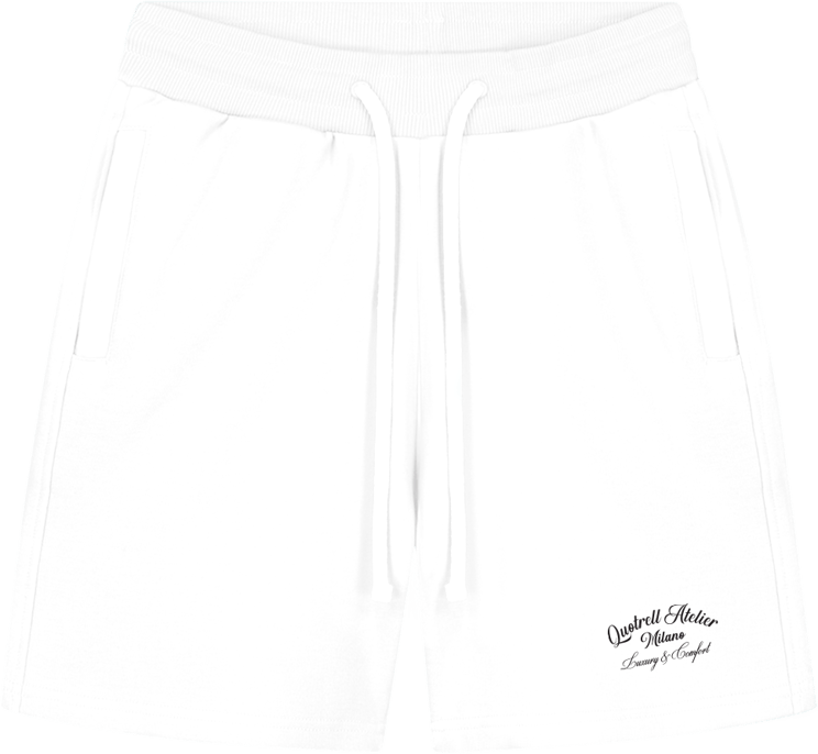 Quotrell Atelier Milano Shorts | White / Black Wit