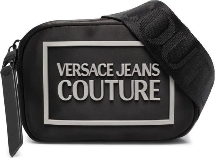 Versace Logo Printed Crossbody Bag Zwart