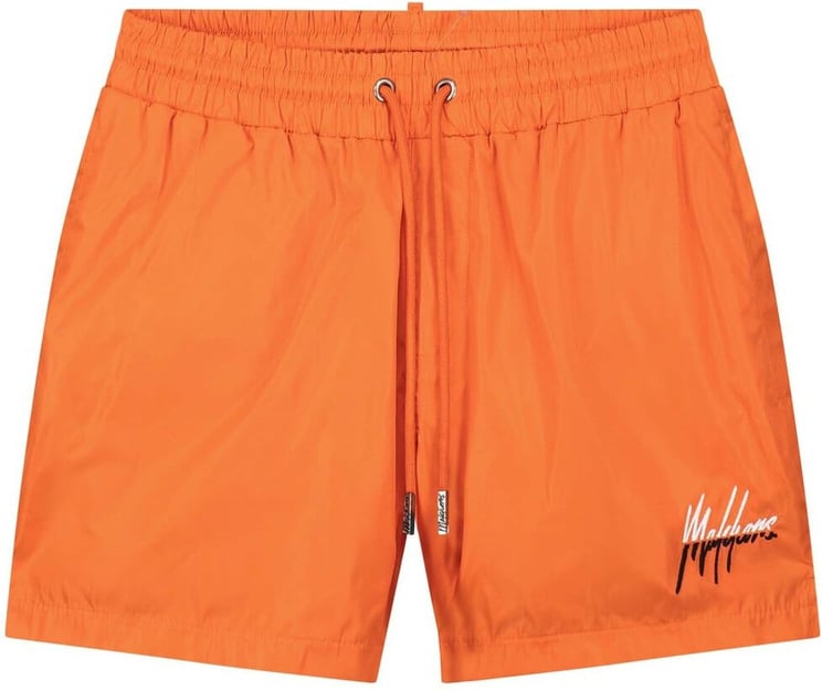Malelions Split Swimshort - Orange/White Oranje