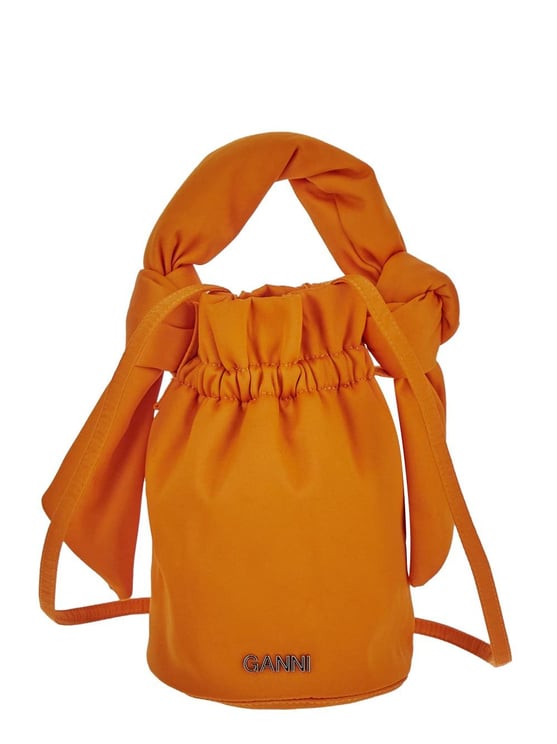 Ganni Knot Bucket Bag Oranje