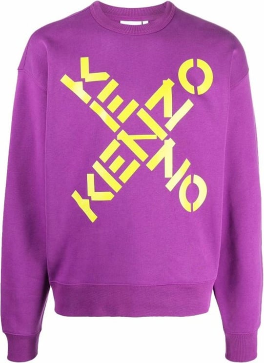 Kenzo Kenzo Printed X Logo Sweartshirt Paars