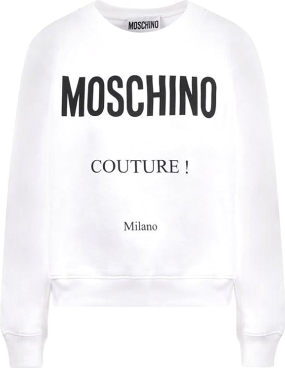 Moschino Moschino Couture Cotton Logo Sweatshirt Wit