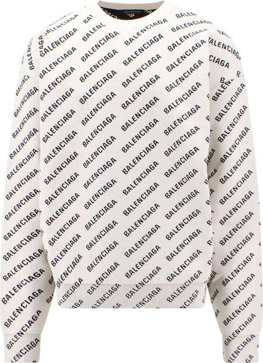 Balenciaga Allover Logo sweater Beige