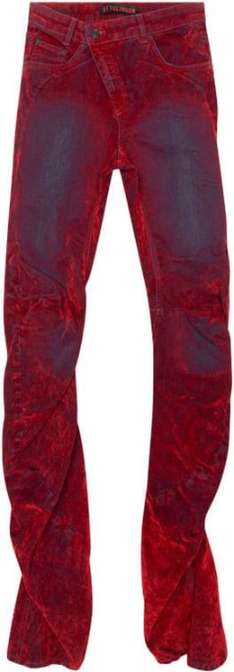 Ottolinger Drape Denim Pants Red Velvet Redvel Zwart