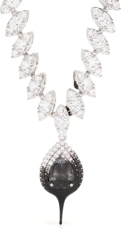 Ottolinger Diamond Dip Necklace Black Zwart