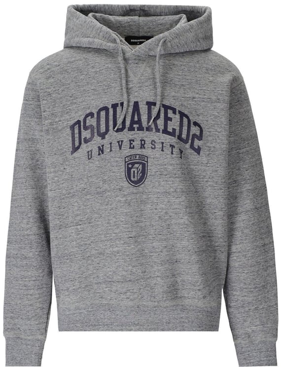 Dsquared2 Cool Fit Melange Grey Hoodie Gray Grijs