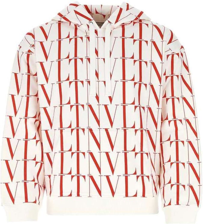 Valentino Valentino Logo Hooded Sweatshirt Wit