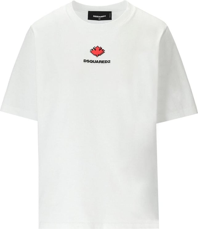 Dsquared2 Easy Fit White T-shirt White Wit