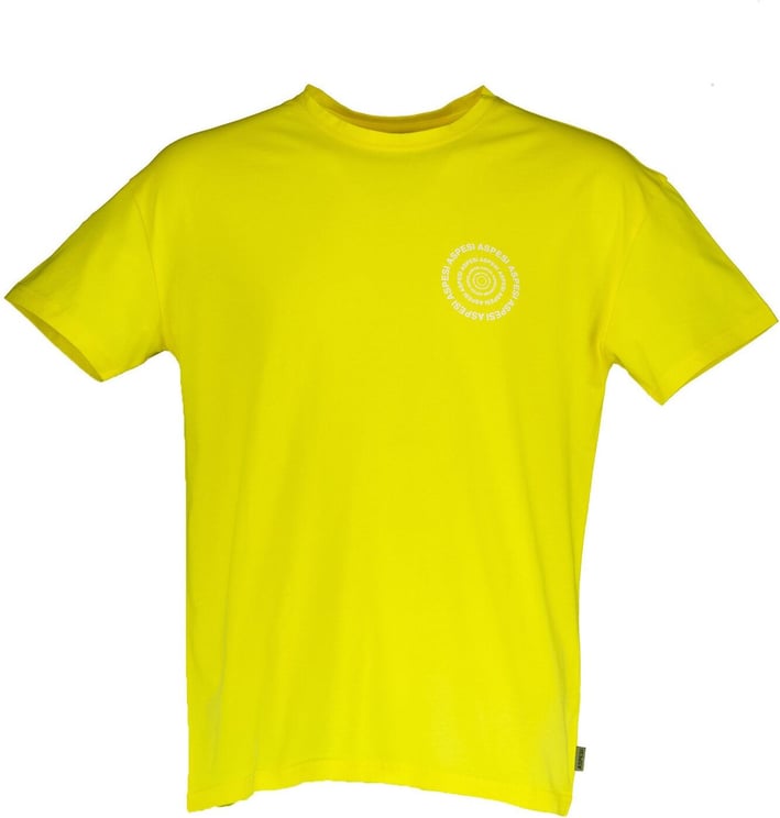 Aspesi Basic T-shirt Geel Geel