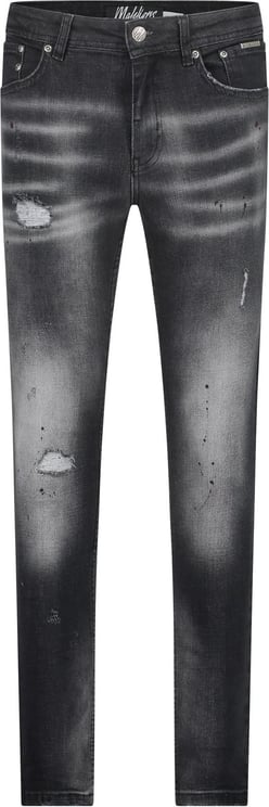 Malelions Stained Jeans - Black Zwart