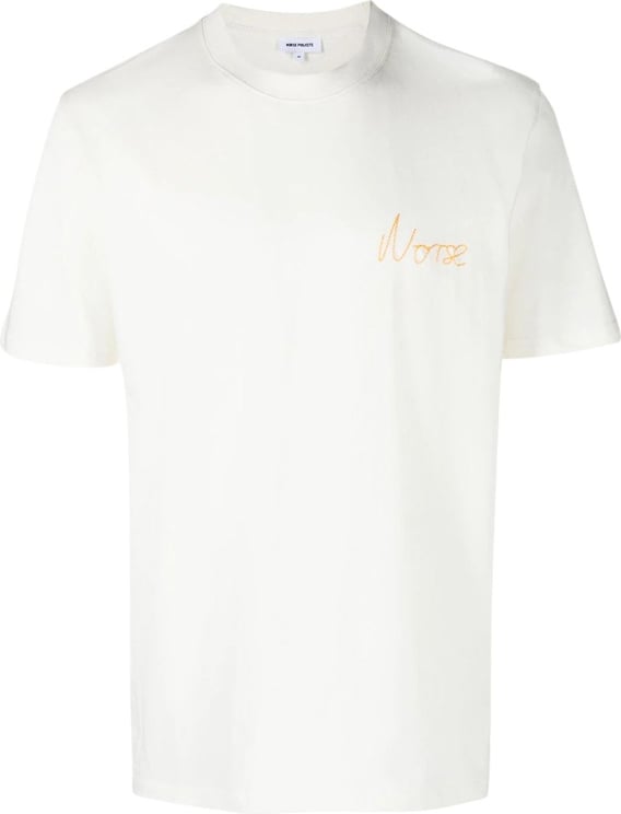 Norse Projects t shirt a logo brode 12 Wit
