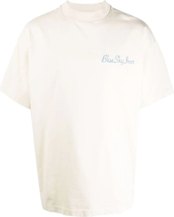 Blue Sky Inn logo print T-shirt Wit