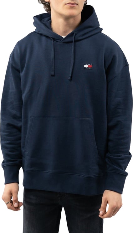 Tommy Hilfiger Relaxed Badge Hoodie Blauw