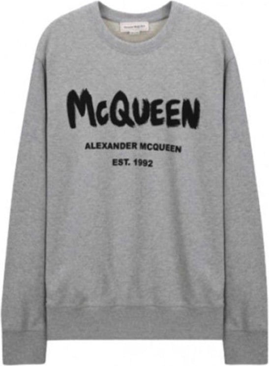 Alexander McQueen Alexander Mcqueen Printed Logo Sweartshirt Grijs