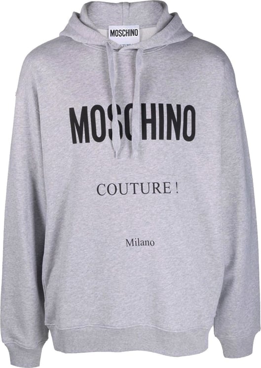 Moschino Moschino Couture Logo Hooded Sweatshirt Grijs