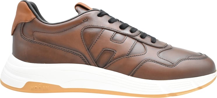 HOGAN Hogan Flat Shoes Leather Brown Bruin