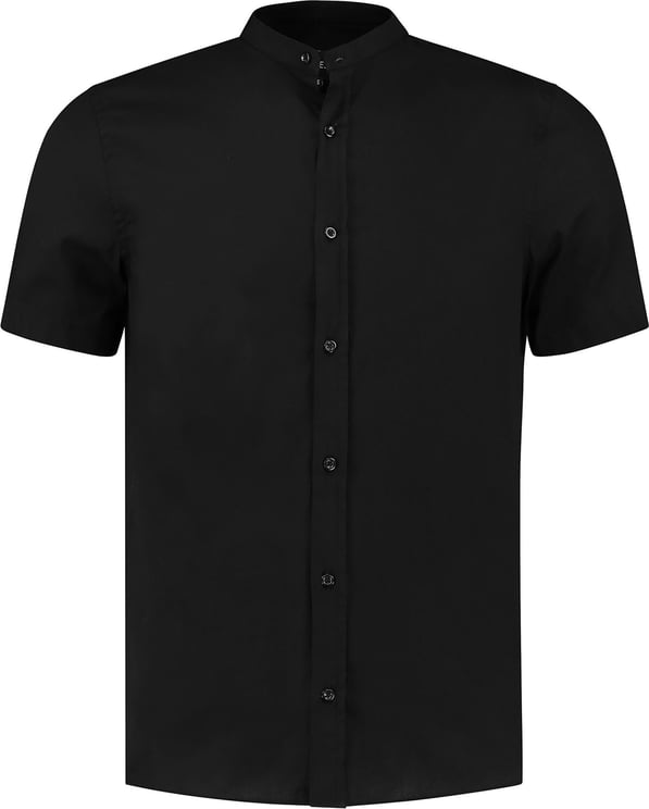 Richesse Mao Shirt Short Black Zwart