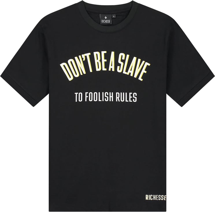 Richesse Rules Black T-shirt Zwart