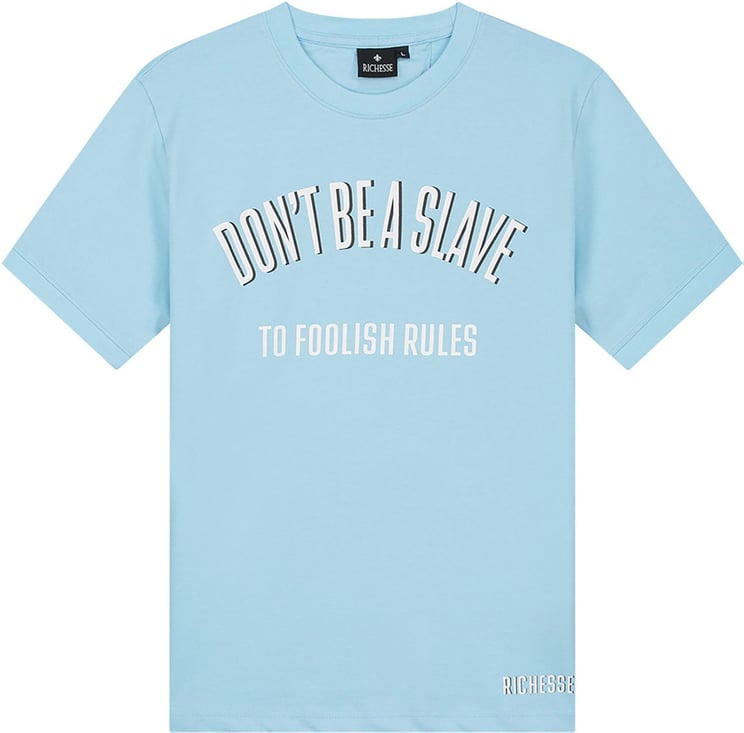 Richesse Rules Light Blue T-shirt Blauw