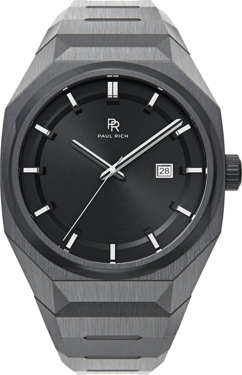 Paul Rich Elements Black Moon Steel ELE01 horloge Zwart