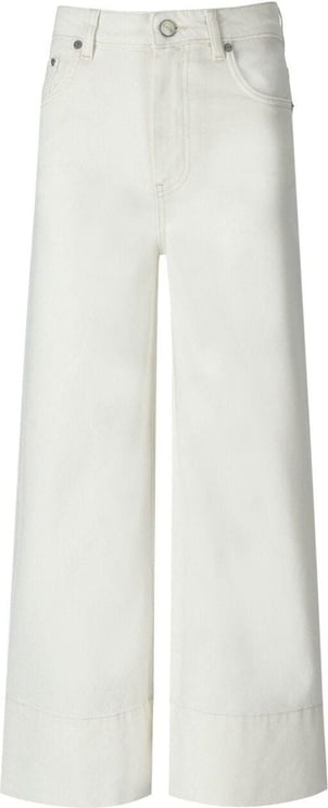 Ganni White Cropped Jeans White Wit