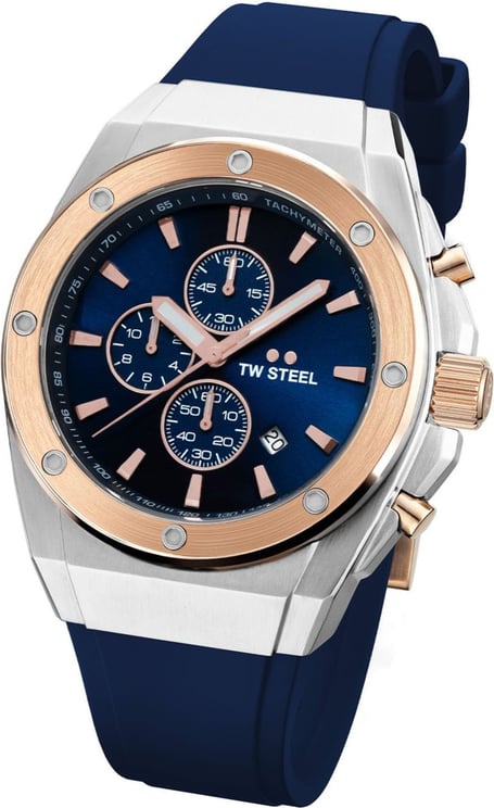 TW Steel CE4105 CEO Tech chronograaf horloge 44 mm Blauw