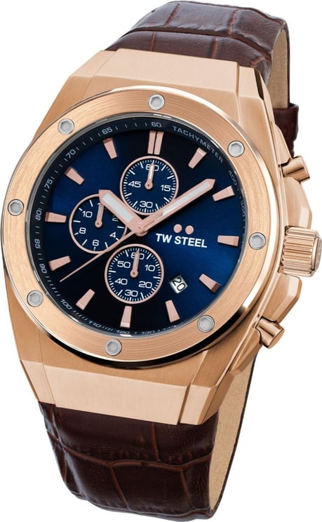 TW Steel CE4106 CEO Tech chronograaf horloge 44 mm Blauw