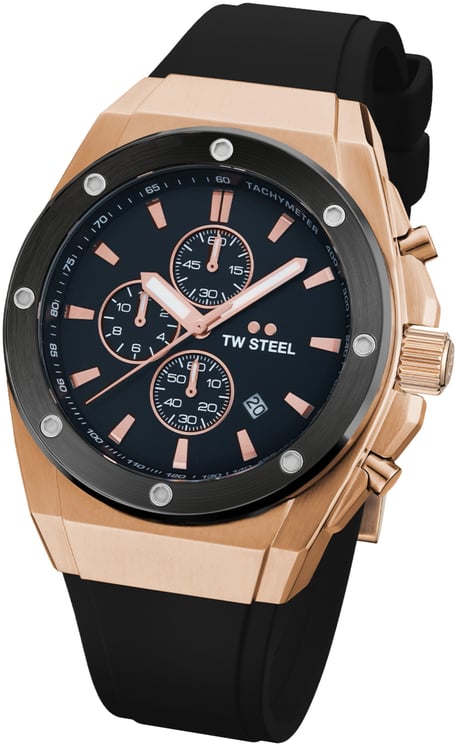 TW Steel CE4103 CEO Tech chronograaf horloge 44 mm Zwart