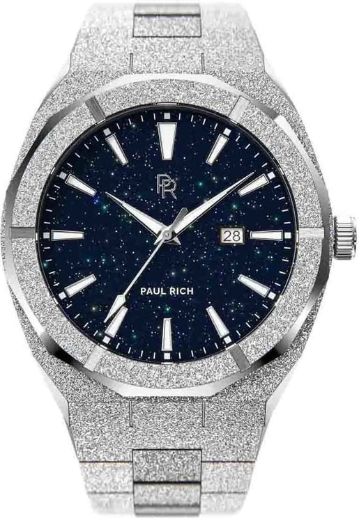 Paul Rich Frosted Star Dust Silver FSD05-A Automatic horloge 45 mm Blauw