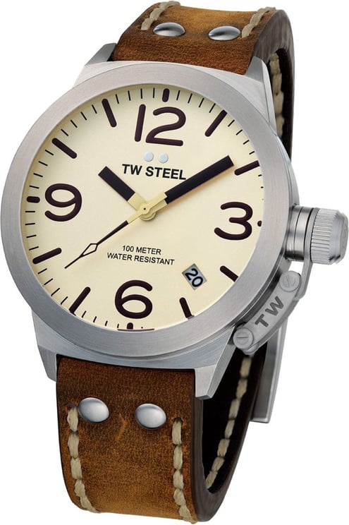 TW Steel CS100 Canteen horloge 45 mm Beige
