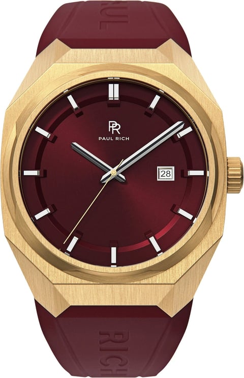 Paul Rich Elements Red Howlite Rubber ELE04R-A automatisch horloge Rood