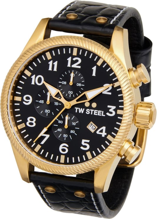 TW Steel VS115 Volante chronograaf horloge 48 mm Zwart
