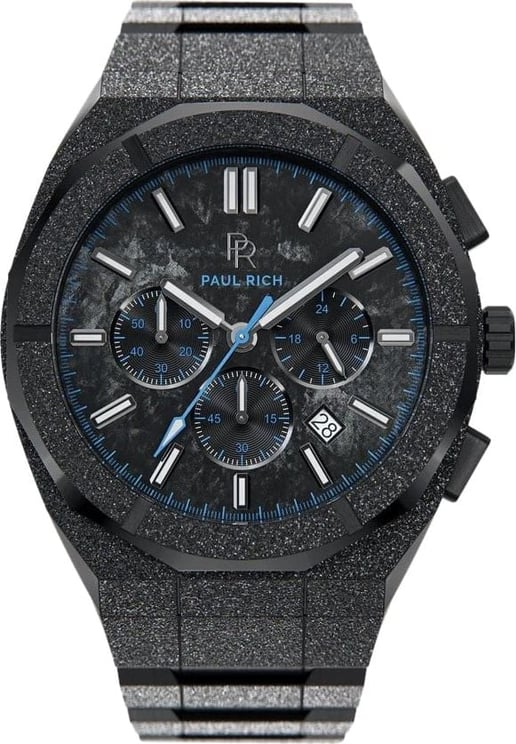 Paul Rich Limited Motorsport LMS01 Frosted Carbon Blue horloge Zwart