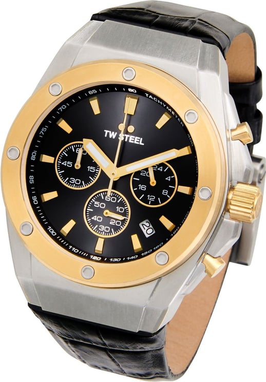 TW Steel CE4111 CEO Tech chronograaf horloge 44 mm Zwart