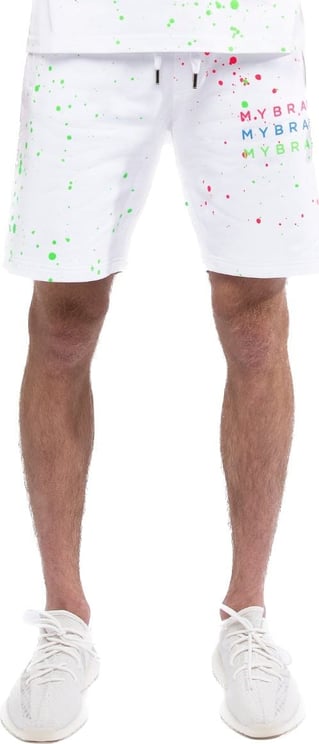 My Brand Neon paint capsule shorts Wit