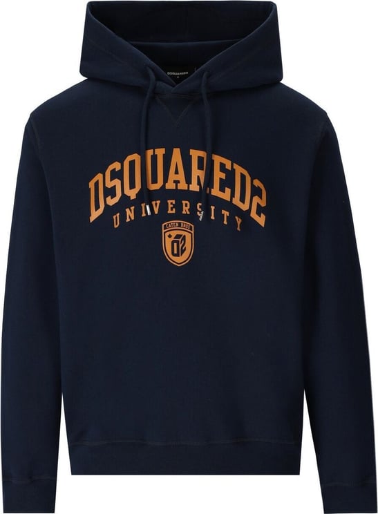 Dsquared2 Cool Fit Navy Blue Hoodie Blue Blauw