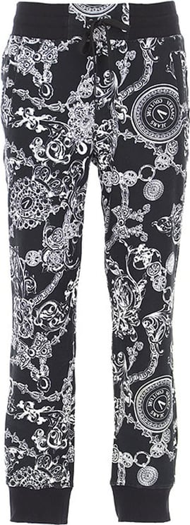 Versace Versace Jeans Couture Cotton Printed Pants Zwart